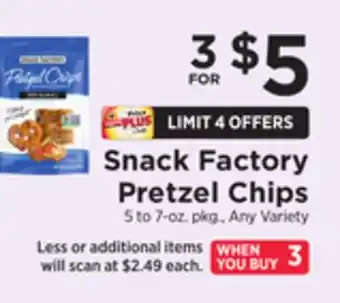 ShopRite Pretzel chips offer