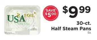 ShopRite 30-ct. half steam pans offer