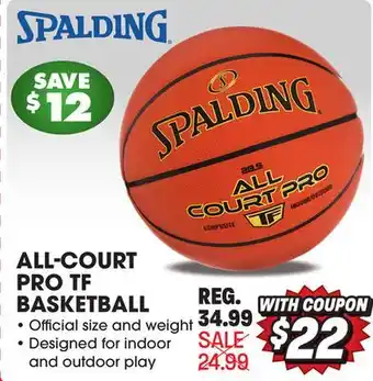 Big 5 Spalding all court pro tf basketball offer