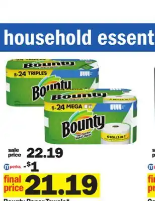 Meijer Bounty paper towels offer