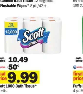 Meijer Scott 1000 bath tissue offer