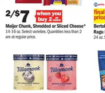 Meijer Tillamook ice cream offer