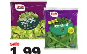 Meijer Dole greener selection or classic romaine salad 9-11 oz. or spinach 8 oz offer