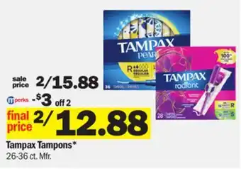 Meijer Tampax tampons offer