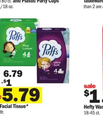 Meijer Puffs facial tissue offer