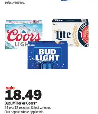 Meijer Bud, miller or coors offer
