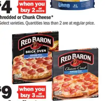Meijer Red baron frozen pizzas offer