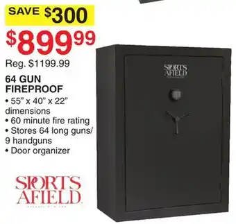 Dunham's Sports Sports afield 64 gun fireproof offer