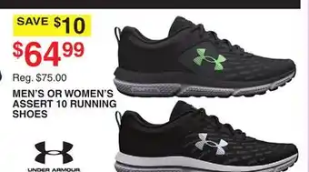 Dunham's Sports Under armour men's or women's assert 10 running shoes offer