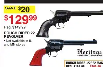 Dunham's Sports Heritage rough rider 22 revolver offer