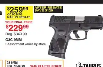 Dunham's Sports Taurus g3c 9mm offer