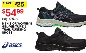 Dunham's Sports Asics men's or women's gel-venture 9 trail running shoes offer