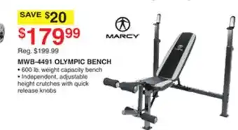 Dunham's Sports Marcy mwb-4491 olympic bench offer