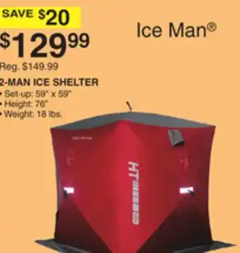 Dunham's Sports Ice man 2-man ice shelter offer