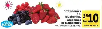 Safeway Strawberries, Blueberries, Raspberries or Blackberries offer