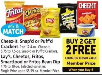 Safeway Cheez-It, Snap'd or Puff'd Crackers offer