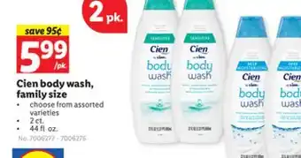 Lidl Cien body wash, family size offer