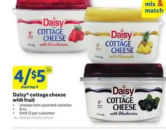 Lidl Daisy cottage cheese with fruit offer