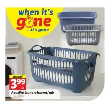 Lidl Aquapur laundry basket/tub offer