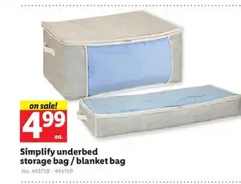 Lidl Underbed storage bag/blanket bag offer
