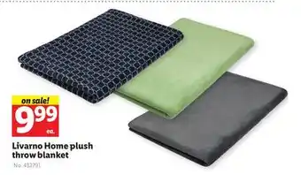 Lidl Livarno home plush throw blanket offer