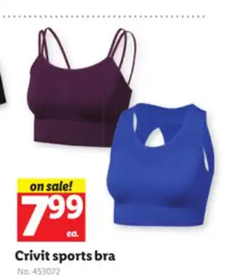 Lidl Crivit sports bra offer
