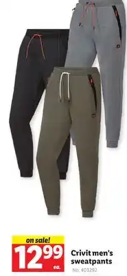 Lidl Crivit men's sweatpants offer