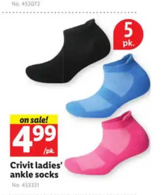 Lidl Ladies' ankle socks offer