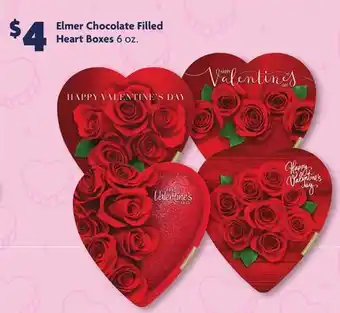 Family Dollar Elmer chocolate filled heart boxes offer