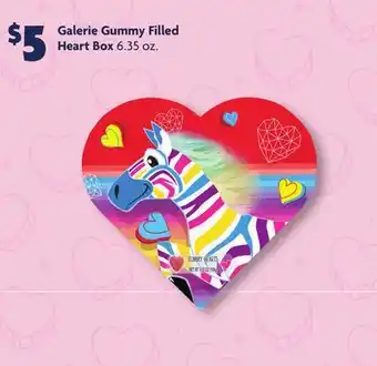 Family Dollar Galerie gummy filled heart box offer