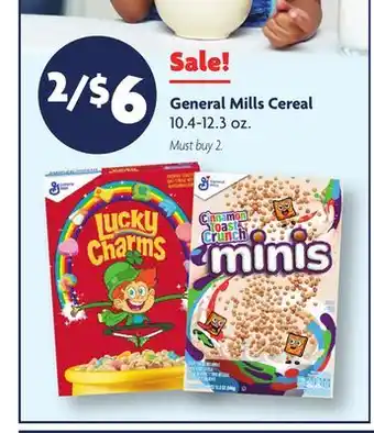 Family Dollar General mills cereal offer