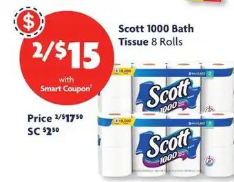 Family Dollar Scott 1000 bath tissue offer