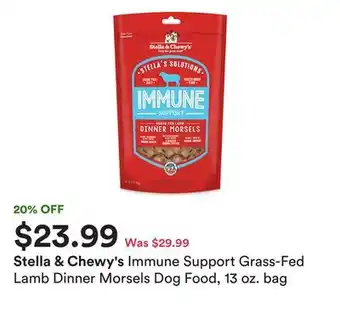 Petco Immune support grass-fed lamb dinner morsels dog food, 13 oz. bag offer