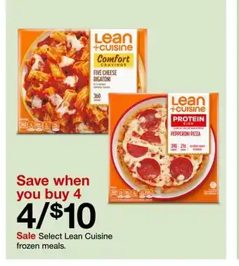 Target Select lean cuisine frozen meals offer