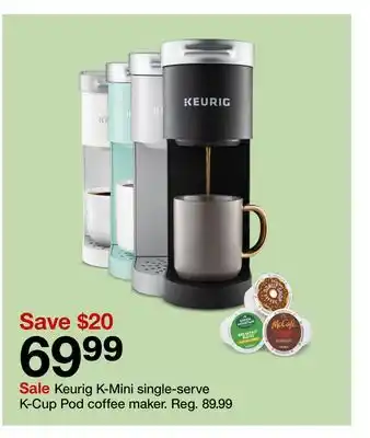 Target Keurig k-mini single-serve k-cup pod coffee maker offer