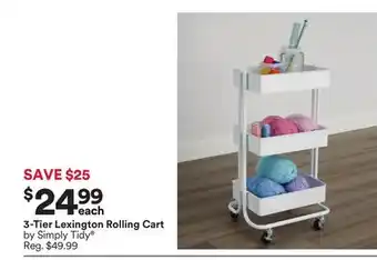 Michaels 3-tier lexington rolling cart by simply tidy offer