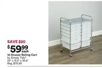 Michaels 12-drawer rolling cart by simply tidy offer