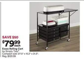Michaels Essex rolling cart by simply tidy offer