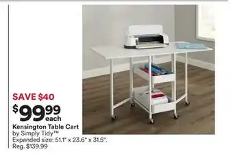 Michaels Kensington table cart by simply tidy offer