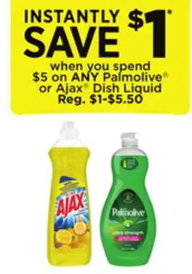 Dollar General Palmolive or ajax dish liquid offer