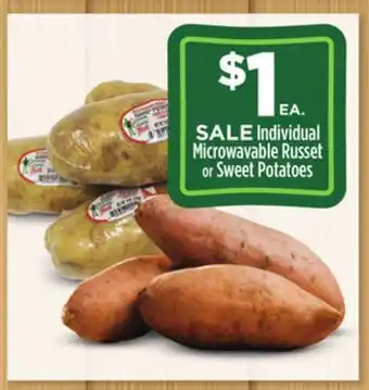 Dollar General Individual microwavable russet or sweet potatoes offer