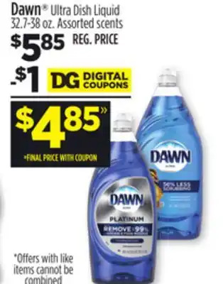 Dollar General Dawn ultra dish liquid offer