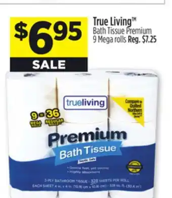 Dollar General True living bath tissue premium offer