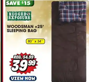 Big 5 Rugged exposure woodsman +25° sleeping bag offer