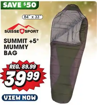 Big 5 Suisse sport summit +5° mummy bag offer