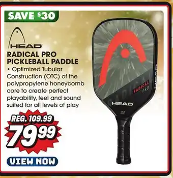 Big 5 Head radical pro pickleball paddle offer