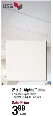 Menards 2' x 2' alpine offer