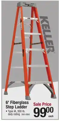 Menards 6' fiberglass step ladder offer