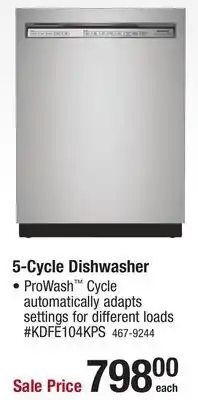 Menards 5-cycle dishwasher offer