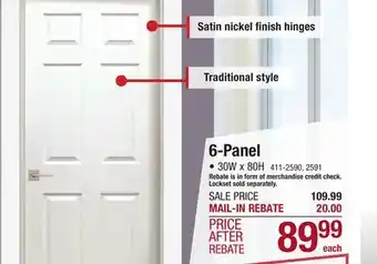Menards 6-panel offer
